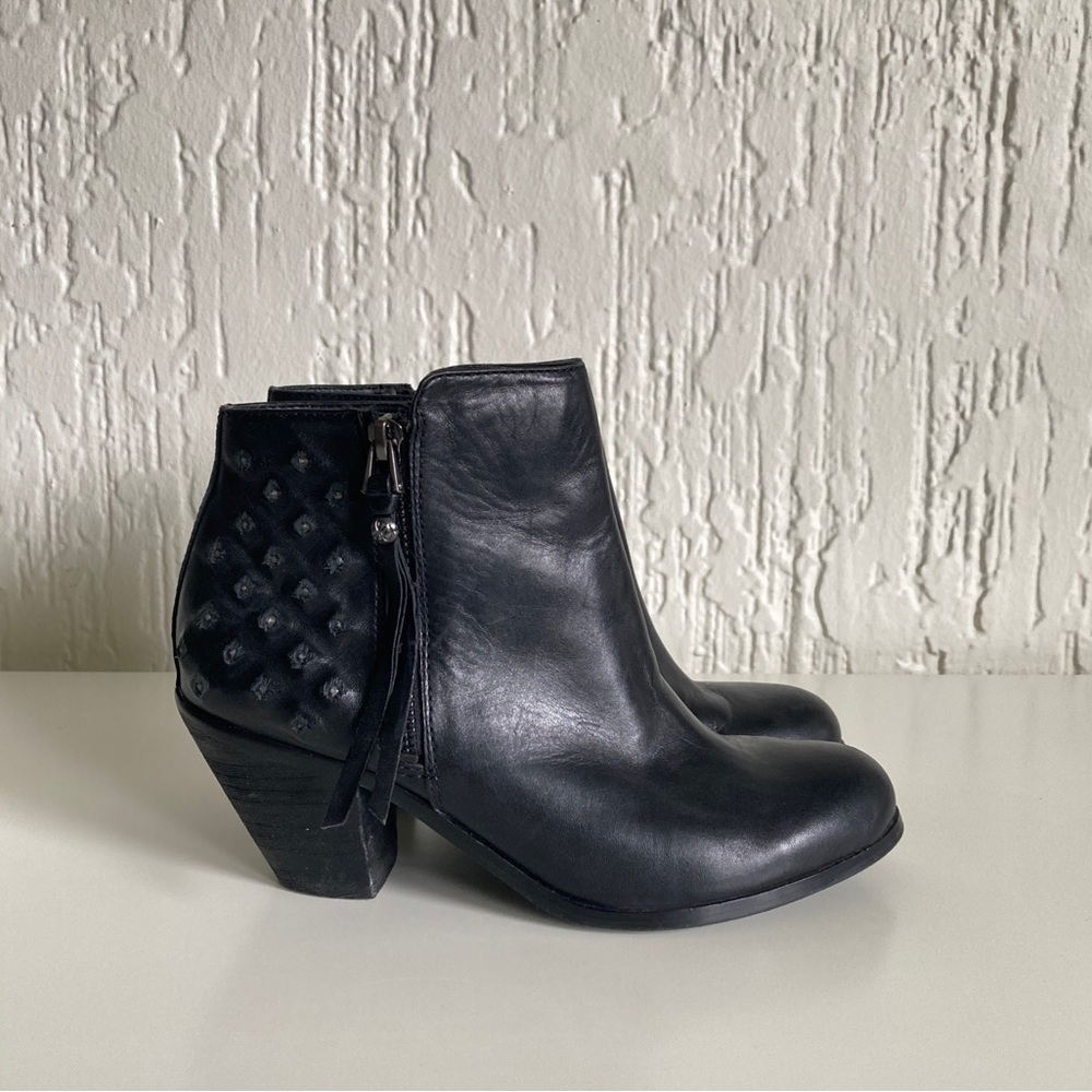 Sam Edelman Black Leather Ankle Boots